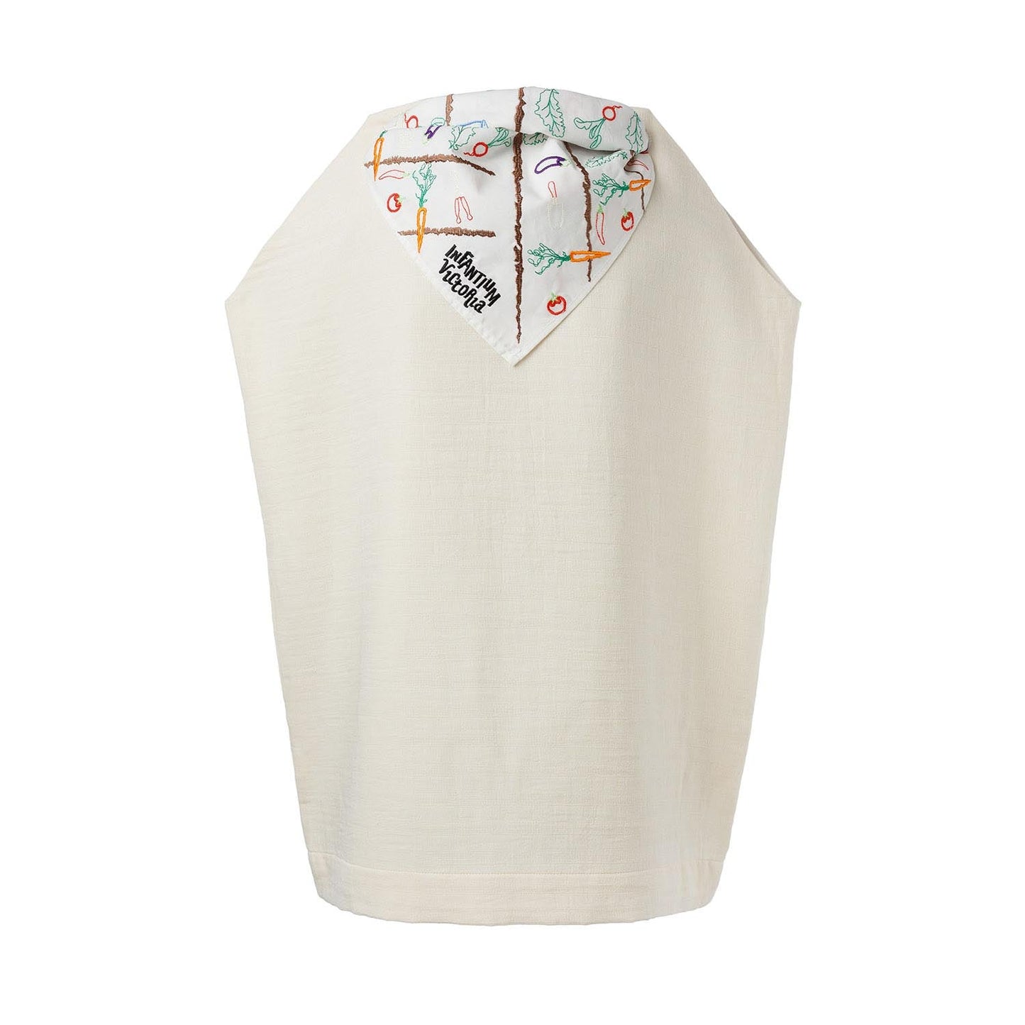 Girls' Off-White Handkerchief Dress