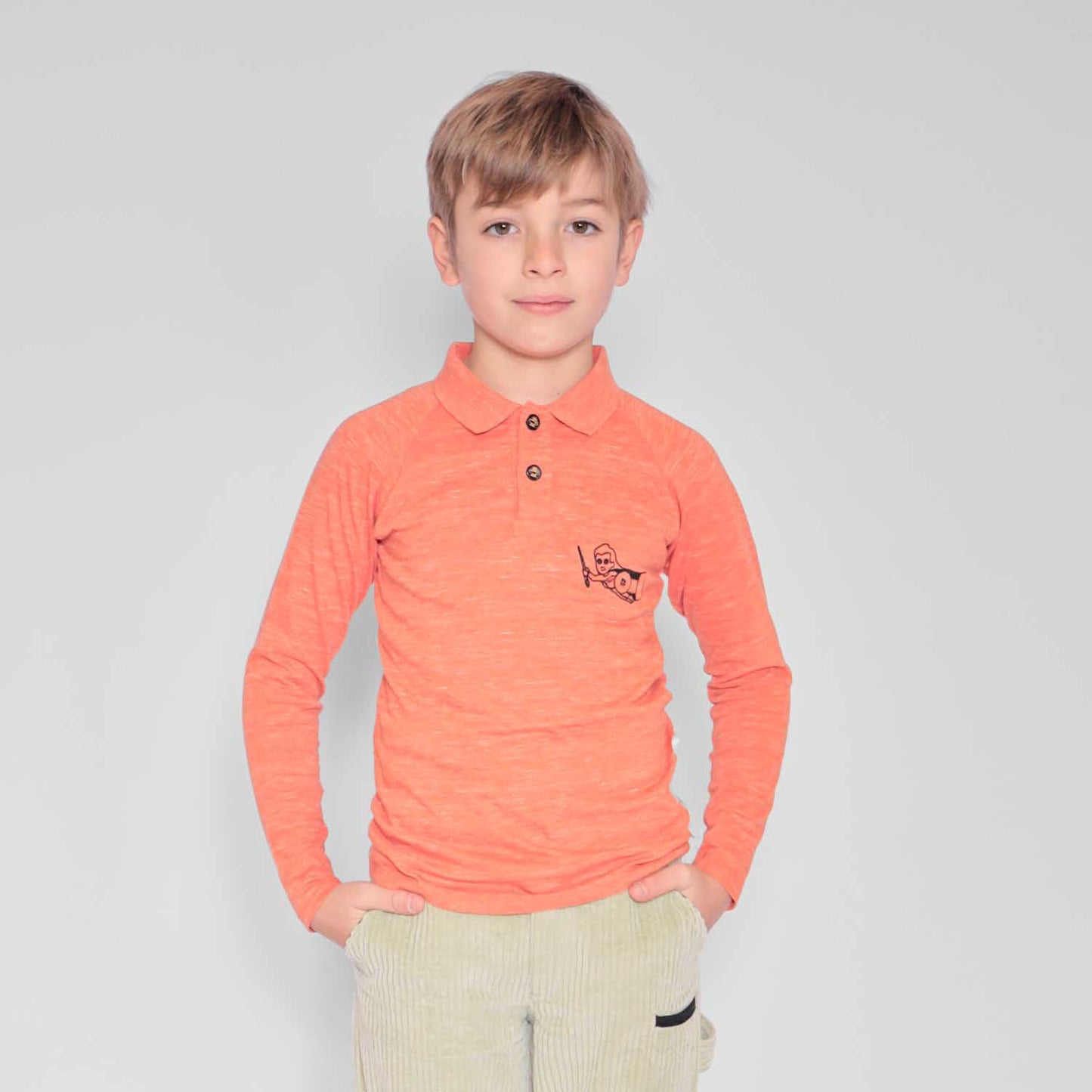 Boys and Girls Orange Polo Shirt