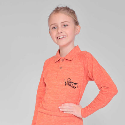 Boys and Girls Orange Polo Shirt
